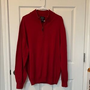 Jos. A. Bank Men's 1/4 Zip-Up Sweater in Red